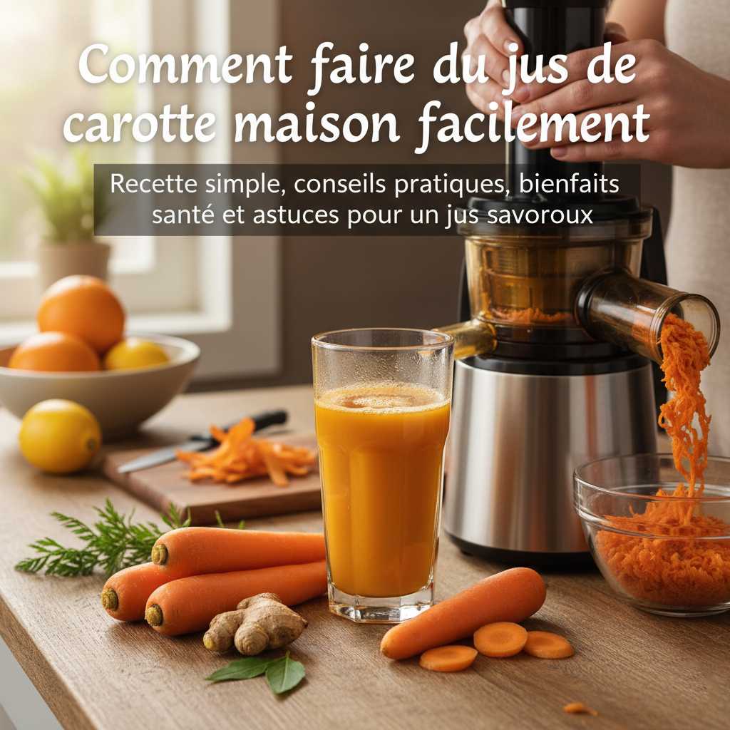 Comment faire du jus de carotte maison facilement