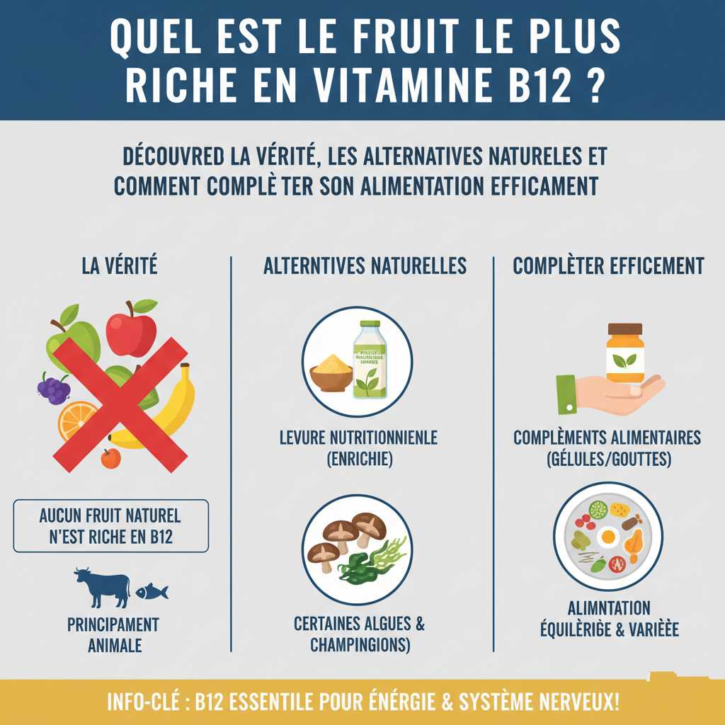 Quel est le fruit le plus riche en vitamine B12 ?