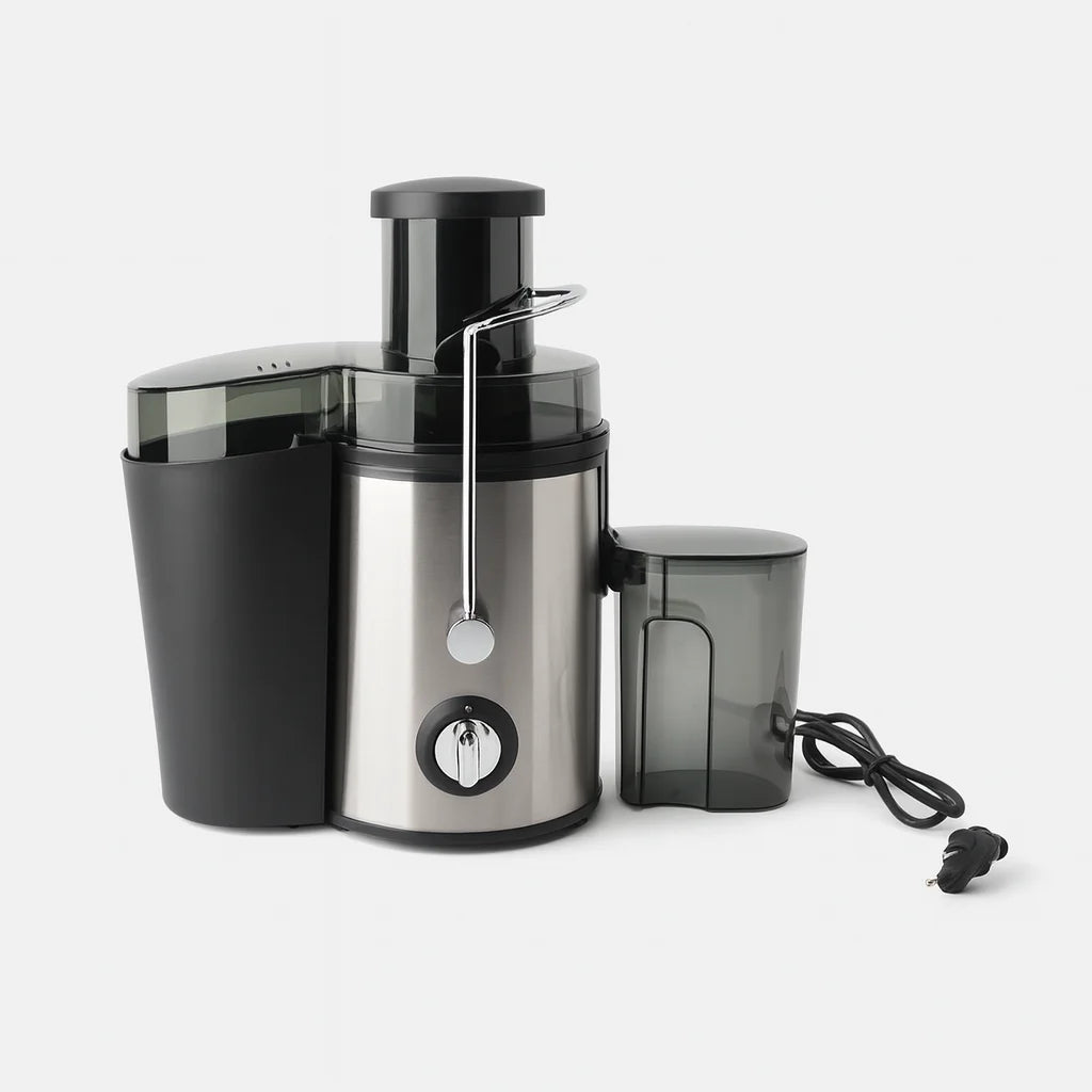 Centrifugeuse Inox 800 W Grande Ouverture, vue studio sur fond blanc