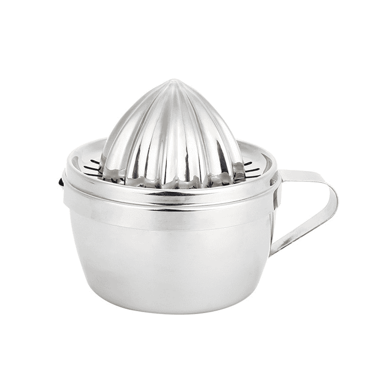 Presse agrume manuel inox compact en acier 304 pour jus d’agrumes.
