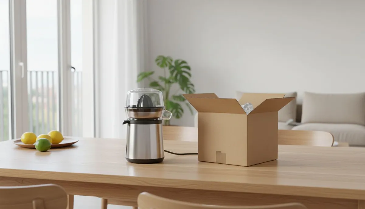 Presse agrume electrique avec emballage livraison sur table
