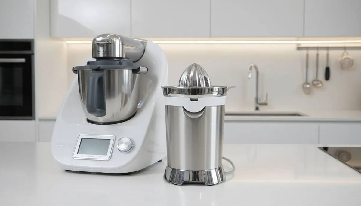 Accessoire presse-agrume pour robot cuiseur sur plan de travail moderne