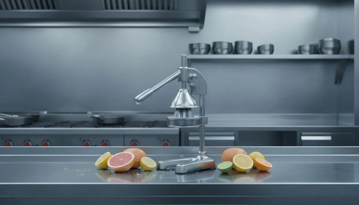 Presse agrume professionnel Riviera et Bar en inox dans cuisine professionnelle