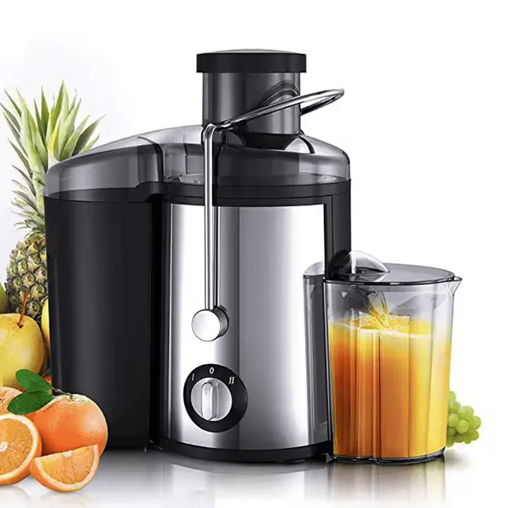 Centrifugeuse électrique haute puissance avec tamis fin pour jus clair.
